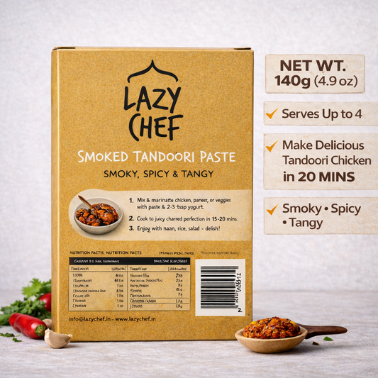 Lazy Chef Smoked Tandoori Paste – Smoky, Spicy & Tangy Indian Marinade (140g)