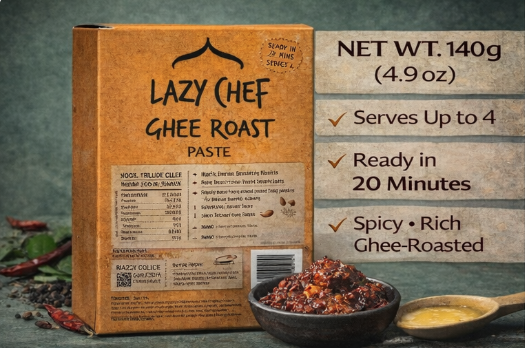 Lazy Chef Ghee Roast Paste – Spicy, Rich & Authentic South Indian Marinade (140g)