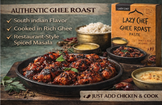 Lazy Chef Ghee Roast Paste – Spicy, Rich & Authentic South Indian Marinade (140g)