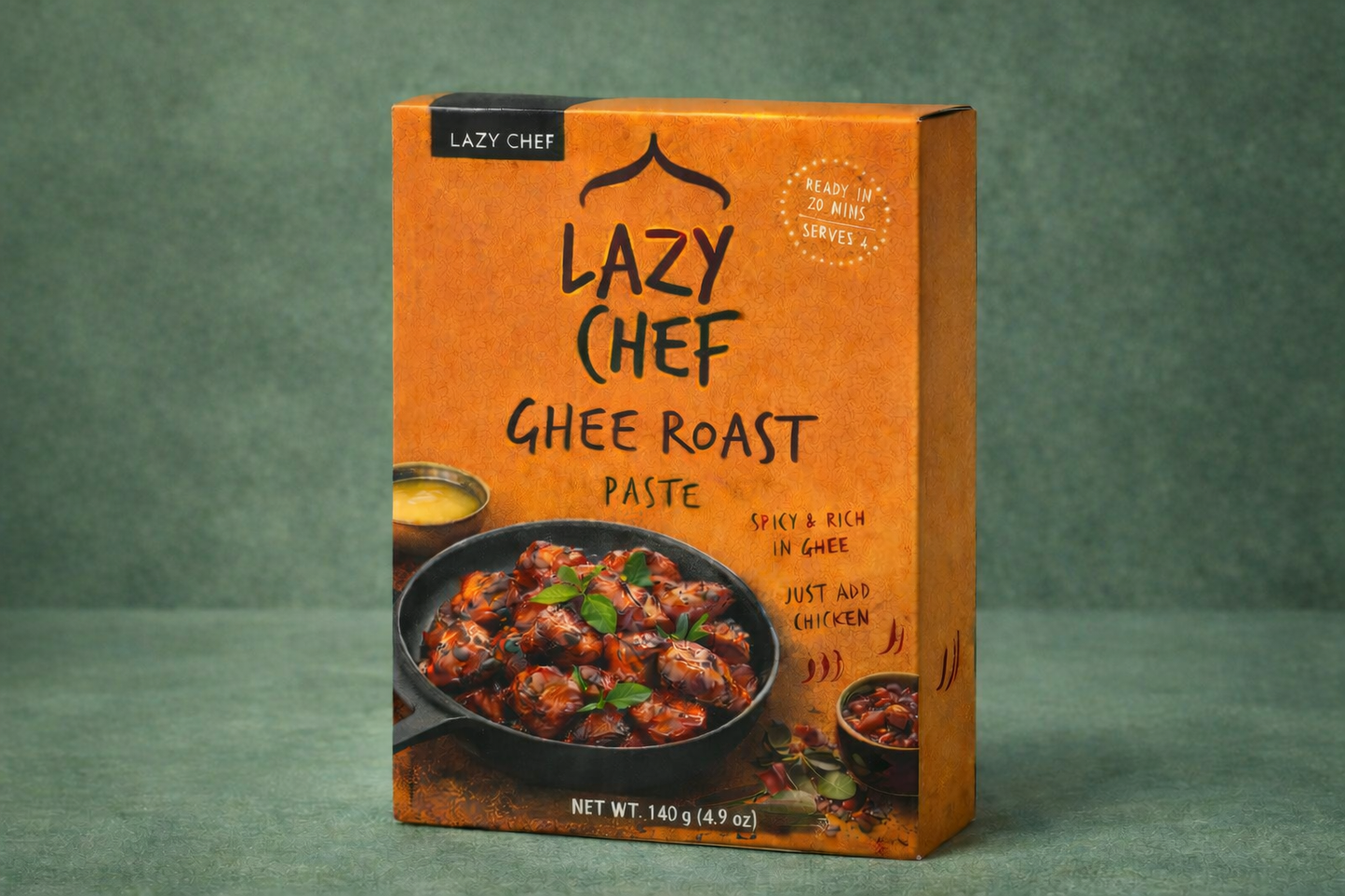 Lazy Chef Ghee Roast Paste – Spicy, Rich & Authentic South Indian Marinade (140g)