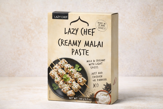 Lazy Chef Creamy Malai Paste – Mild, Rich & Creamy Indian Marinade (140g)