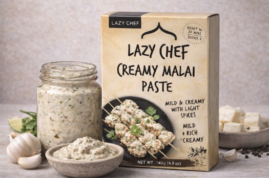 Lazy Chef Creamy Malai Paste – Mild, Rich & Creamy Indian Marinade (140g)
