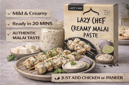 Lazy Chef Creamy Malai Paste – Mild, Rich & Creamy Indian Marinade (140g)