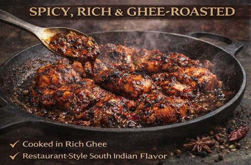 Lazy Chef Ghee Roast Paste – Spicy, Rich & Authentic South Indian Marinade (140g)